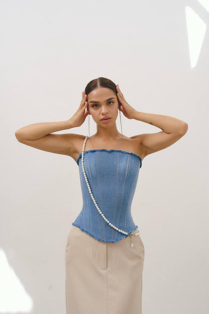 Denim Corset - Tank Top