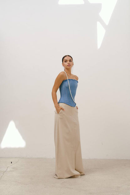 Denim Corset - Tank Top