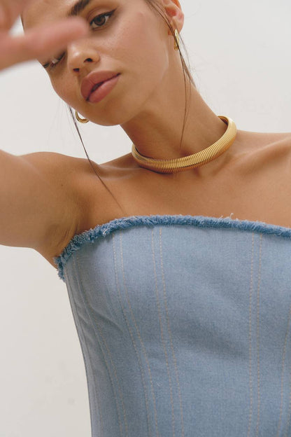 Denim Corset - Tank Top