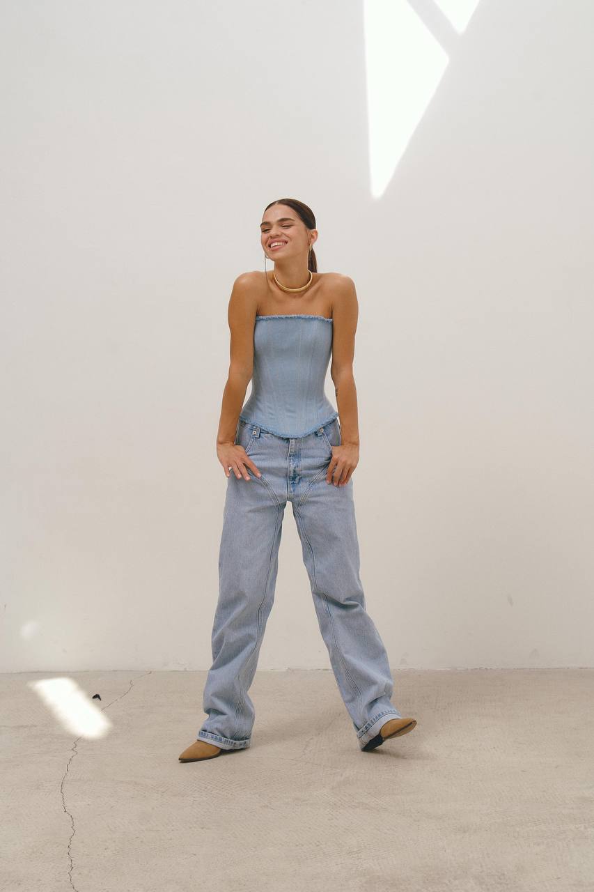 Denim Corset - Tank Top