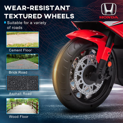 HOMCOM Honda Licensed 6V Kids Electric Motorbike Ride On Car for 3-5 Years