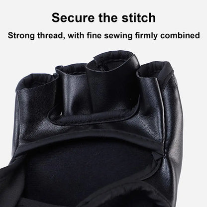 Boxing Gloves Taekwondo Sparring Gear Gloves Half Finger Adjustable Mitts Wrist Support For Kickboxing Cage Fighting Punching