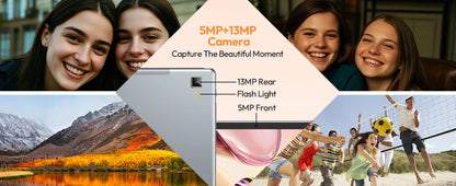 XGODY Android 15 Tablet P60Pro 10.1 inch Screen Unisoc T606-AI Octa-Core (8GB + 16GB )Max.24GBGB RAM 256GB 8000mah 5G Wifi-6