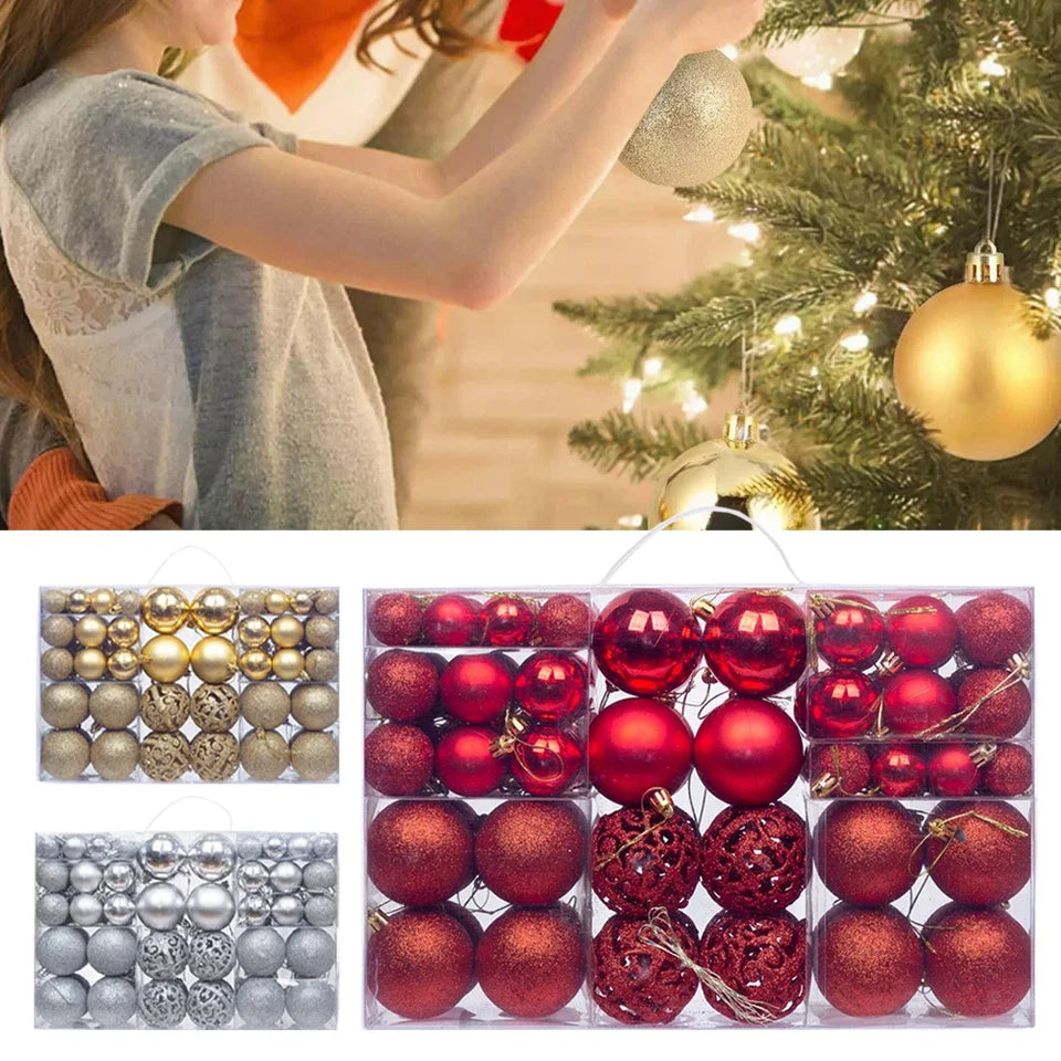 100pcs Christmas Decor Baubles Tree Xmas Balls Party Wedding Ornament Party Supplies Xmas Ornament Ball Xmas Baubles