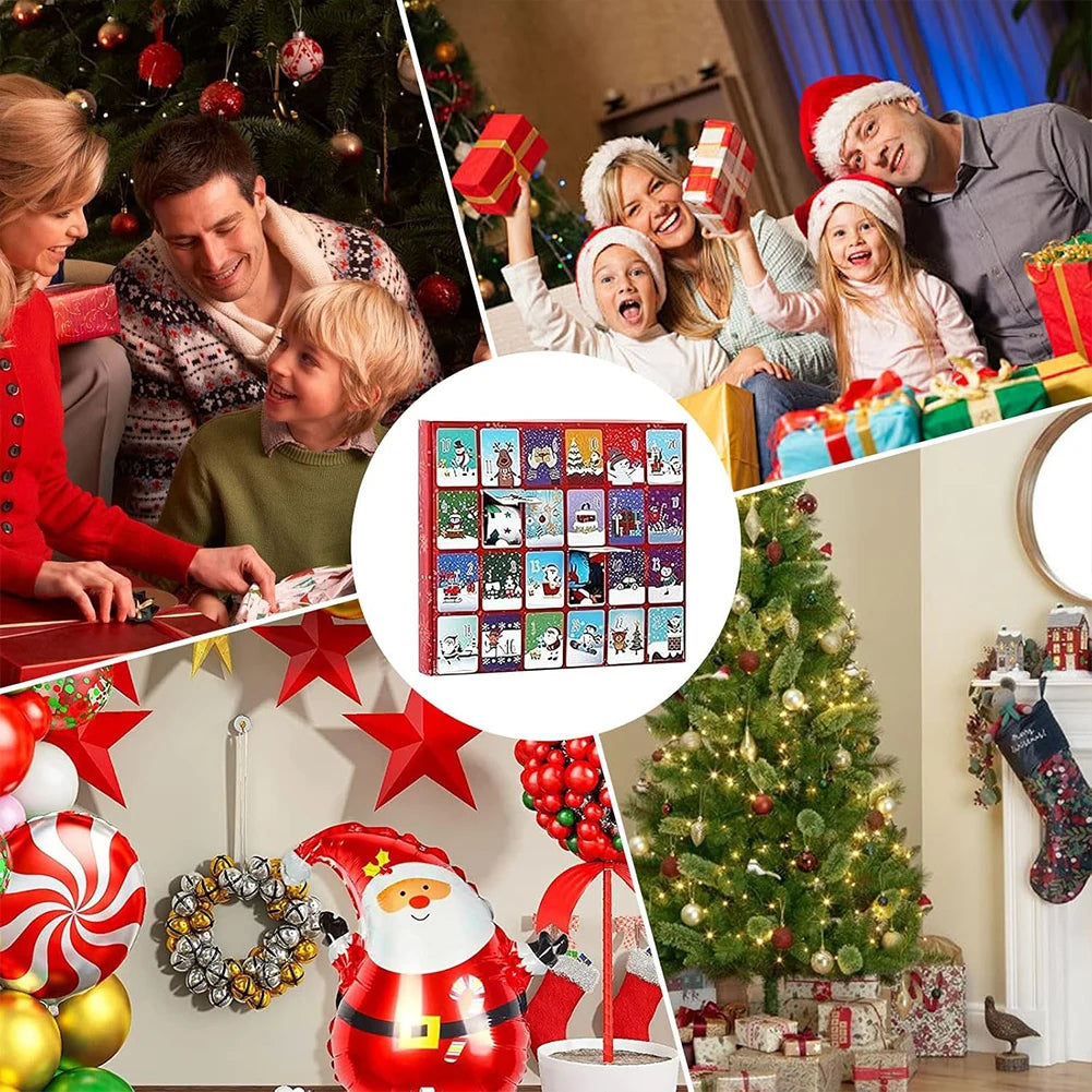 Christmas Sock Advent Calendar 2025 Christmas Advent Calendar 24 Pair of Christmas Crew Socks Xmas Countdown Calendar for Adults