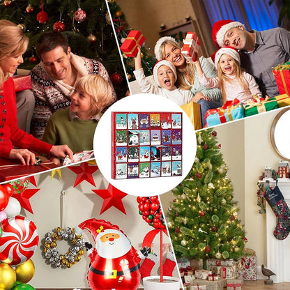 Christmas Sock Advent Calendar 2025 Christmas Advent Calendar 24 Pair of Christmas Crew Socks Xmas Countdown Calendar for Adults