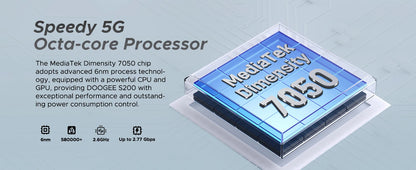 DOOGEE S200 5G Rugged Phone 1.32" Rear Display 12GB 256GB 6.72" 120Hz 100MP AI Main Camera 10100mAh Battery 33W Smartphone