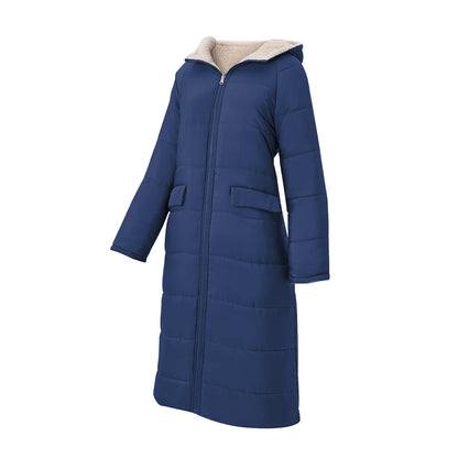 Tieker solid color mid-length hooded cotton coat double-sided women's coat casual winter warm jacket slim cotton coat
