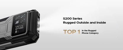 DOOGEE S200 Max 5G Rugged Phone Dual light Flashlight 16GB 512GB 22000mAh 66W 1.32" Rear Display 6.72” 120Hz NFC Smartphone
