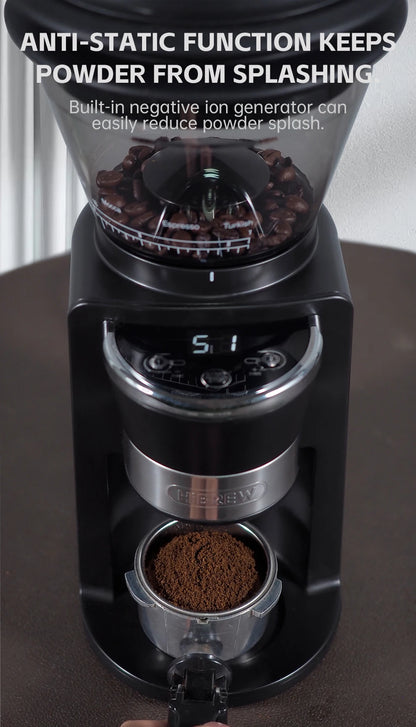 HiBREW Automatic Burr Mill Electric Coffee Grinder with 31 Gears for Espresso American Coffee Pour Over Visual Bean Storage G3