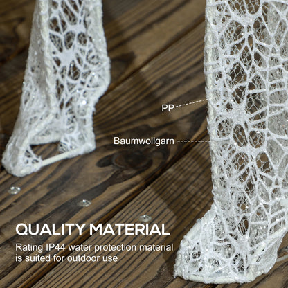 Outsunny Light Up Reindeer & Sleigh Christmas Decoration w/ 170 LED Lights