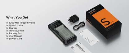 DOOGEE S200 Max 5G Rugged Phone Dual light Flashlight 16GB 512GB 22000mAh 66W 1.32" Rear Display 6.72” 120Hz NFC Smartphone