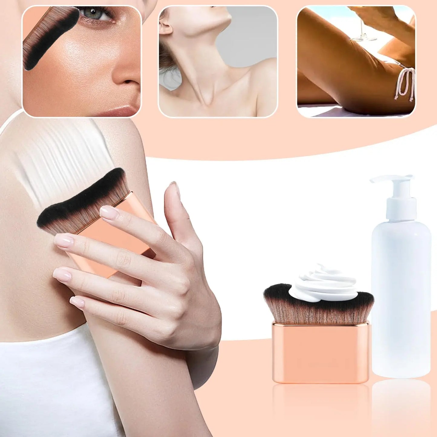 Self Tanning Brush, Self Tanning Brush Applicator Self Tanner Brush Foundation Body Makeup Brushes Self Tan Brush for Face and B