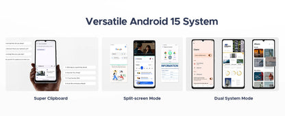 DOOGEE Note 58 Android 15 Smartphone 8GB 128GB 6.75" HD+ 90Hz IPS Screen 6250mAh Large battery NFC Widevine L1 Cell Phone