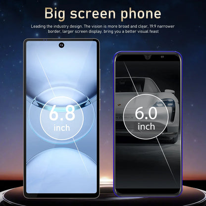 Global Vision S25 Ultra Smartphone 5G Android 12 8GB RAM 512GB ROM 6.8 Inch Phone 1920x1080HD 24+48MP 4 5G Network Mobile Phones