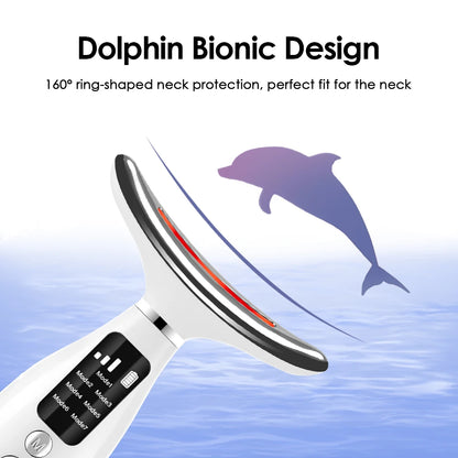 7 Colors LED Lights Face Neck Beauty Device Vibration Massage Improve Neck Lines Home Use Face Lifting Machine