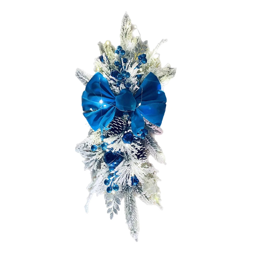 Christmas Wreath Pendants Festive Door Window Wreath Decoration Stairway Stairs Trim Garland Xmas Navidad Wreath Hanging Pendant