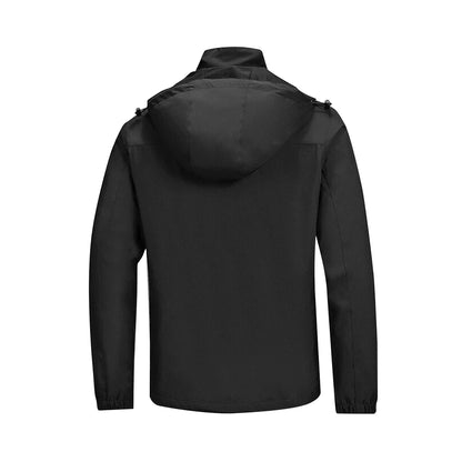 Modishion Hooded Waterproof Men's Jacket Soft Shell Jacket Breathable Outdoor Cycling Coat Mountaineering Clothes