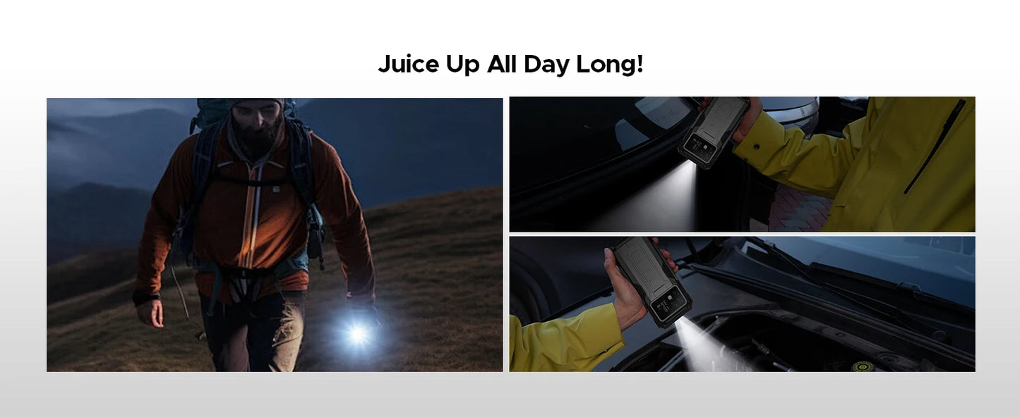 DOOGEE S200 Max 5G Rugged Phone Dual light Flashlight 16GB 512GB 22000mAh 66W 1.32" Rear Display 6.72” 120Hz NFC Smartphone