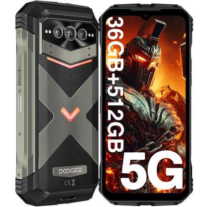 DOOGEE V Max Plus 5G Rugged Phone 6.58" Dimensity 7050 16GB+512GB Lighting Effects 22000mAh Battery 200MP AI Camera Cell Phone
