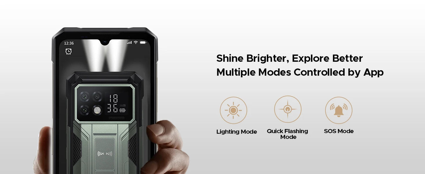 DOOGEE S200 Max 5G Rugged Phone Dual light Flashlight 16GB 512GB 22000mAh 66W 1.32" Rear Display 6.72” 120Hz NFC Smartphone