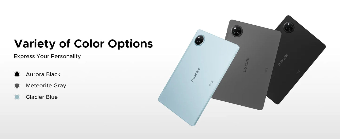 DOOGEE Tab A9 Pro+ Tablet PC Android 15 Dual Speakers 11'' Screen 30GB (6GB+24GB) 128GB 8580mAh Battery Widevine L1 Smart Pad