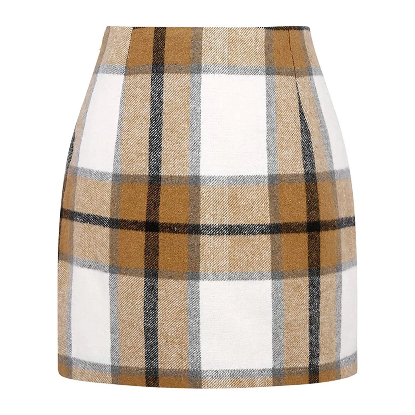 Plaid Half Length Skirt Women’s A-Line Solid Colour High Waist Min Dress Tight Skirt Single-breasted Corduroy Slim Skirt