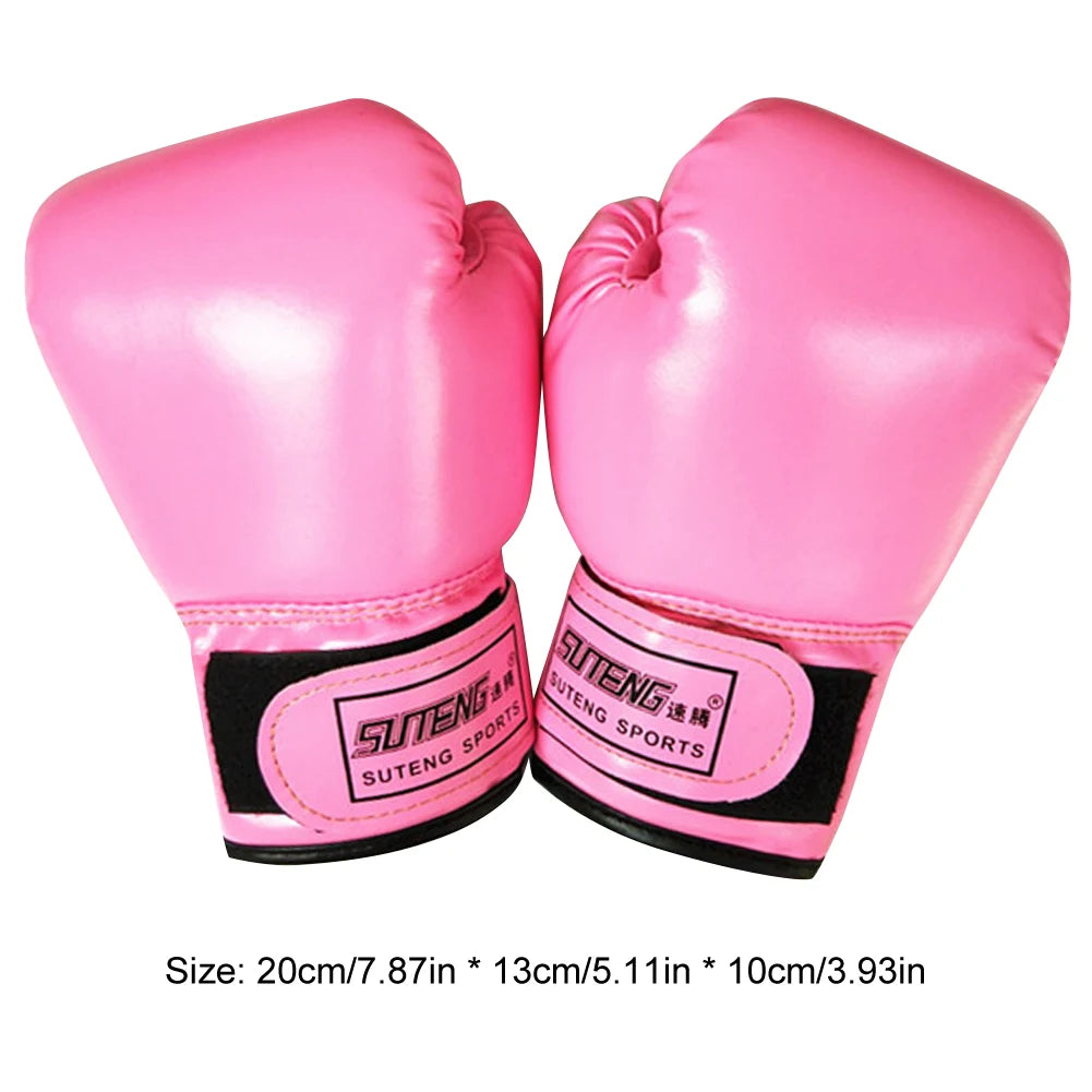 2PCS Kids Boxing Gloves Children Punch Training Sparring Kickboxing Fighting Fitness Mitts Hitting Hand Protector for Boys Girls
