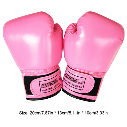 2PCS Kids Boxing Gloves Children Punch Training Sparring Kickboxing Fighting Fitness Mitts Hitting Hand Protector for Boys Girls