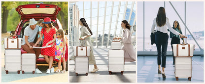 Kono  Fashion Luggage Set, Lightweight ABS Hard Shell Trolley Suitcases with TSA Lock, 4 Spinner Wheels (2/3/4/6 Pcs Set)