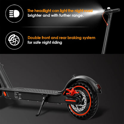 HEZZO SH O4PRO Adult Electric Scooter 350W Motor 36V 10.4AH Folding Electric Scooter 8.5 Inch Tire City Highway Electric Scooter