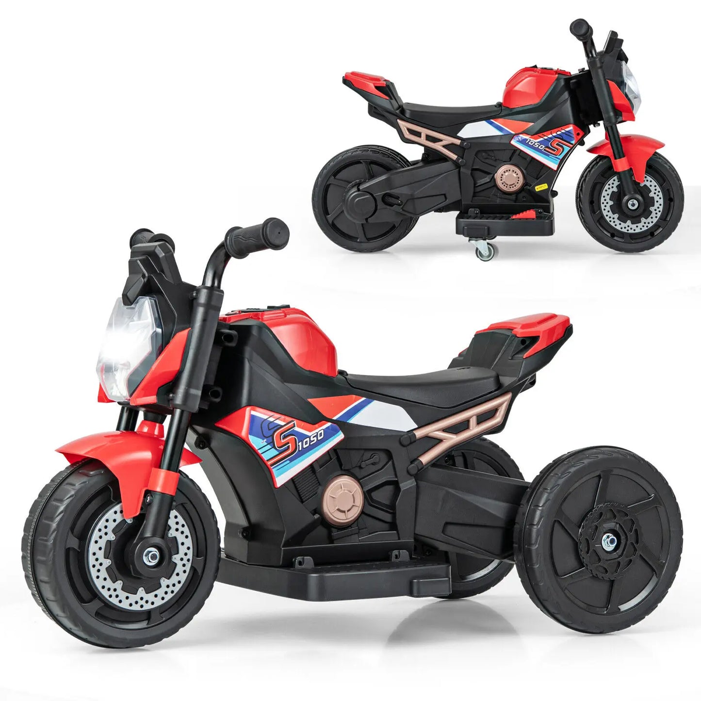 DORTALA Kids Ride-on Motorcycle 6V Battery Powered Motorbike Toddler Electric Dirt Bike