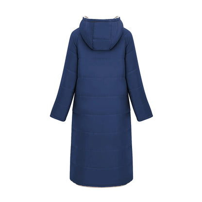 Tieker solid color mid-length hooded cotton coat double-sided women's coat casual winter warm jacket slim cotton coat