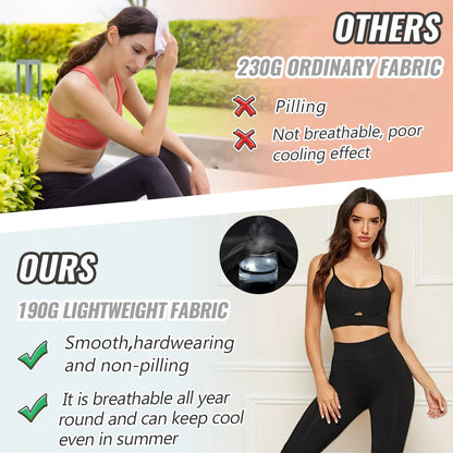 5pcs Women Sport Cropped Pants Solid Color Back Waist Pocket High Waist Yoga Legging Butter Athletic Gym Comprehensive Training