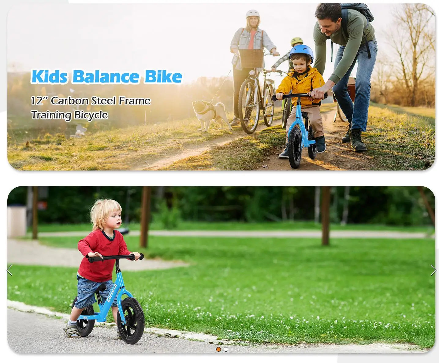 Balance Bike for 2,3,4 Years Old Light Weight No-Pedal Toddlers Walking Bicycle for Children Age 3-6 with Adjustable Handlebar