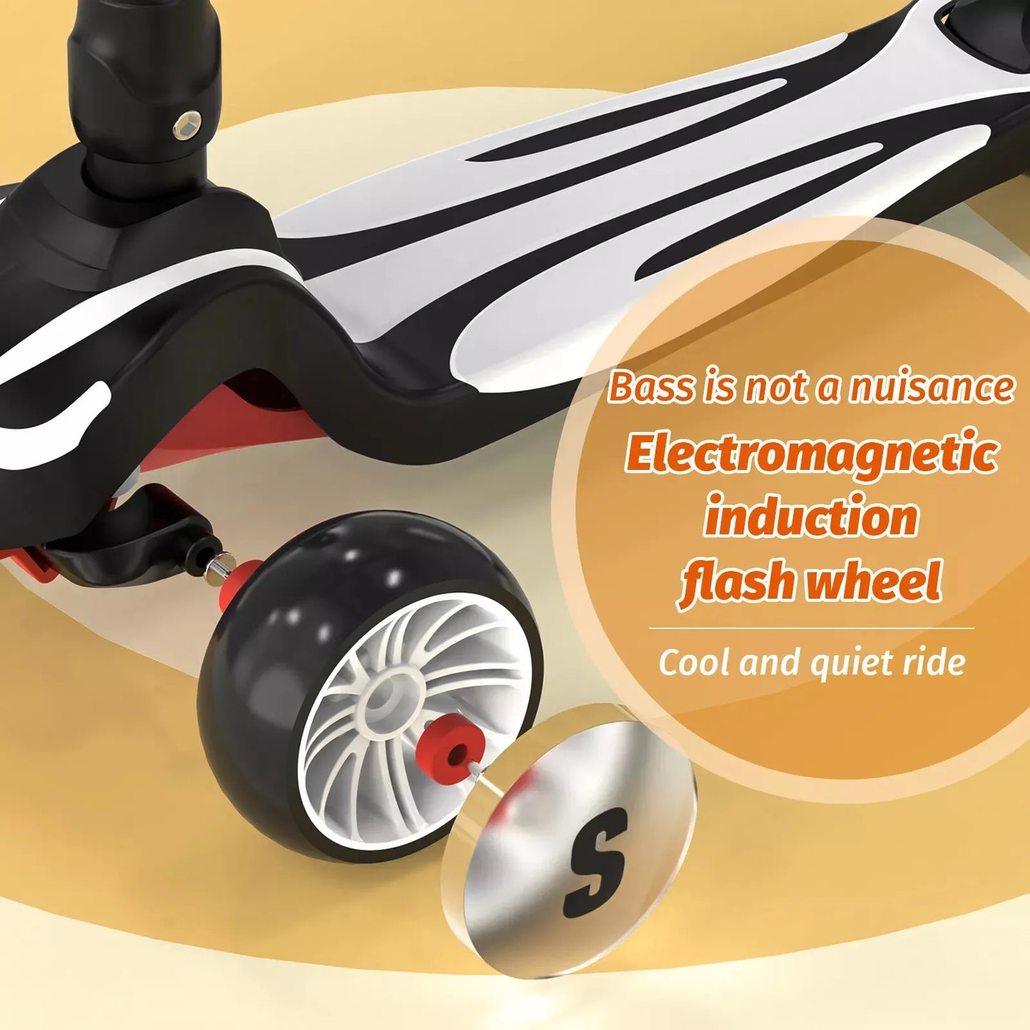 Sejoy Toddler Kick Scooter for Kids Childrens Foldable Seat Outside Bike Toy Scooter with Adjustable Height/Handlebars