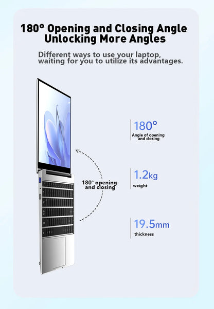 LENO 14.1"Ultra Slim Laptop 16GB RAM 2TB SSD Windows 11 Intel N3700 Notebook Gamer 1920*1080  Display Office Study Computer PC