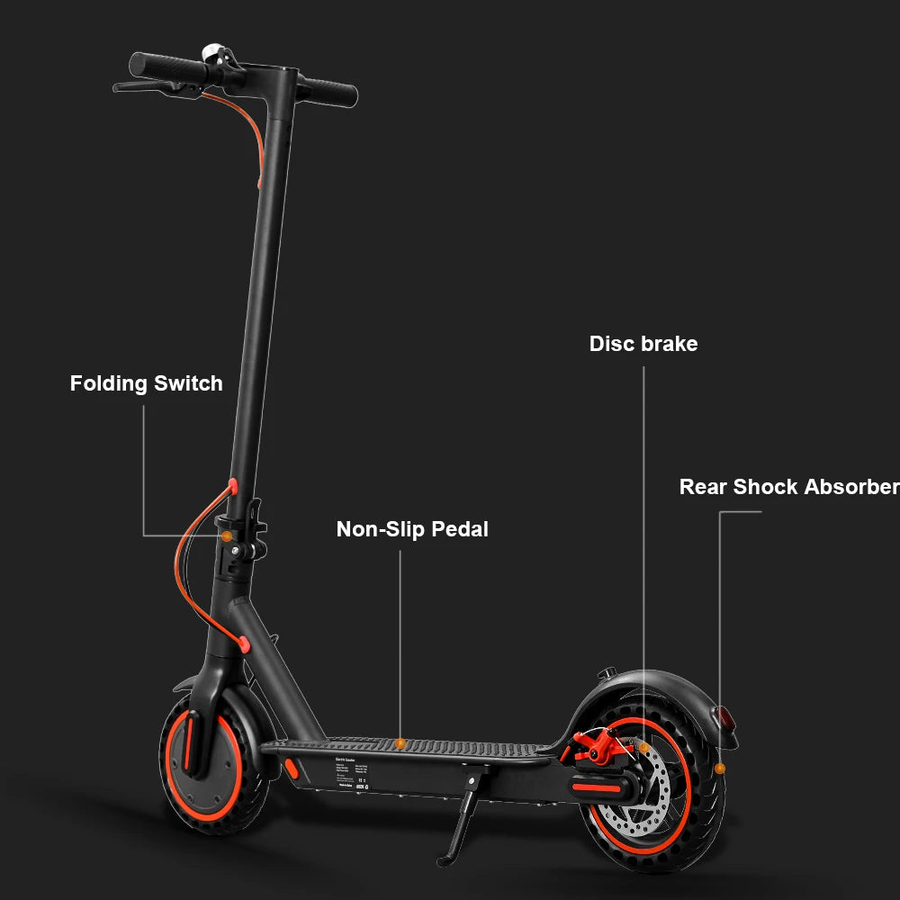 HEZZO SH O4PRO Adult Electric Scooter 350W Motor 36V 10.4AH Folding Electric Scooter 8.5 Inch Tire City Highway Electric Scooter