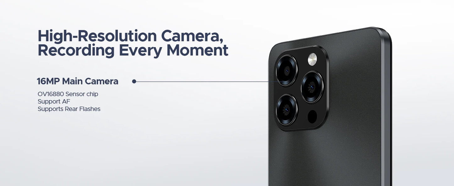 DOOGEE Note 58 Android 15 Smartphone 8GB 128GB 6.75" HD+ 90Hz IPS Screen 6250mAh Large battery NFC Widevine L1 Cell Phone