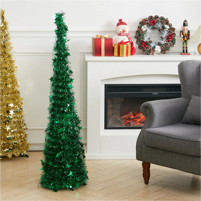 Voltsify 1.2M Tinsel Xmas Tree with Base