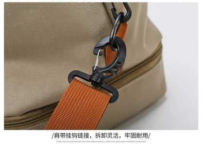 1 piece of 18.11 inch large capacity unisex men's and women's sports bag and travel bag, weekend sports travel bag with shoe com