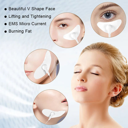 EMS Facial Massager Current Muscle Stimulator Anti-Wrinkle Face Tightening Tool USB Charging 8 Modes 19 Levels for Women