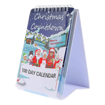 100 Day Christmas Countdown Calendar 2025 Tear Off Christmas Countdown Calendar for Table Centerpieces Room Desk Entryway Shelf