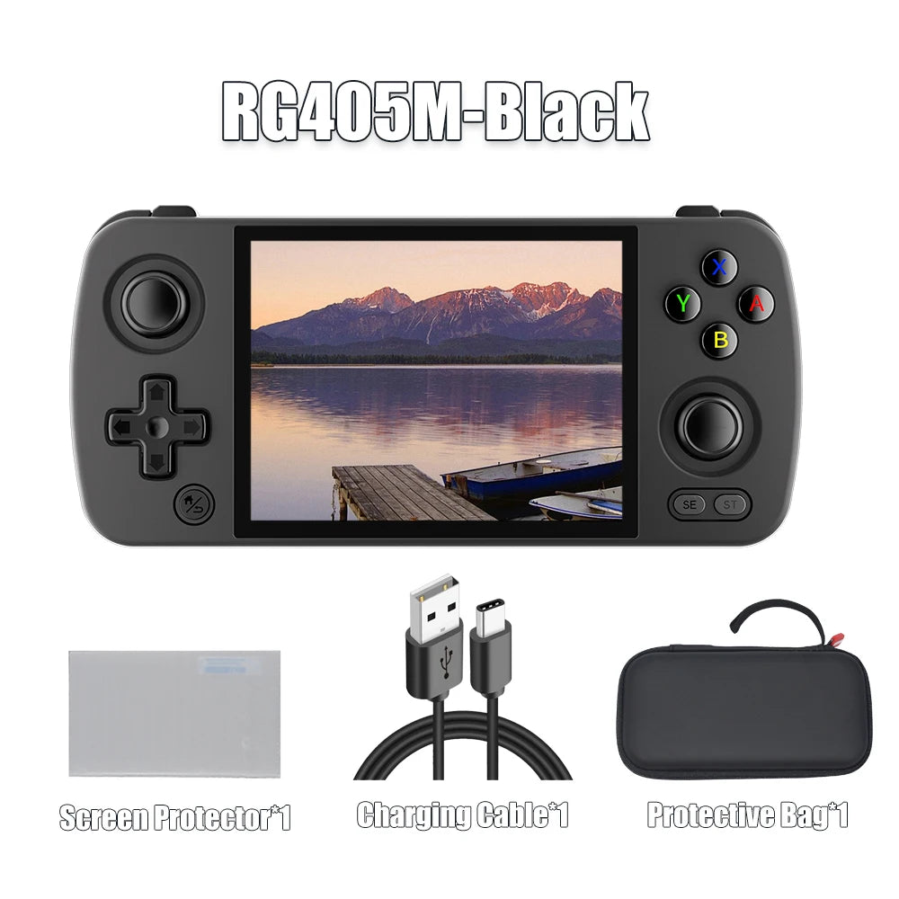 ANBERNIC RG405M Metal Handheld Game Console Android 12 System Unisoc Tiger T618 4 Inch IPS Screen Game Player Support OTA Update