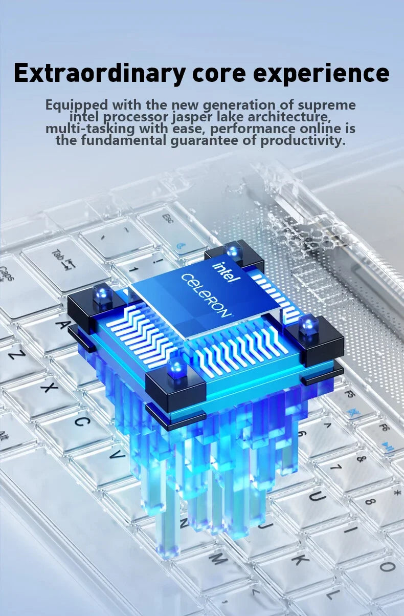 LENO 14.1"Ultra Slim Laptop 16GB RAM 2TB SSD Windows 11 Intel N3700 Notebook Gamer 1920*1080  Display Office Study Computer PC