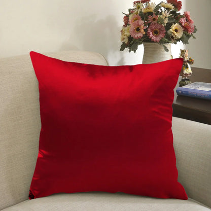 Satin Silk Chair Cushion Sleeve Fashion Glossy Throw Pillowcase Solid Color Hidden Zipper Home Textile Bedroom Decoration