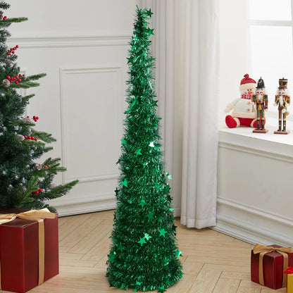 Voltsify 1.2M Tinsel Xmas Tree with Base