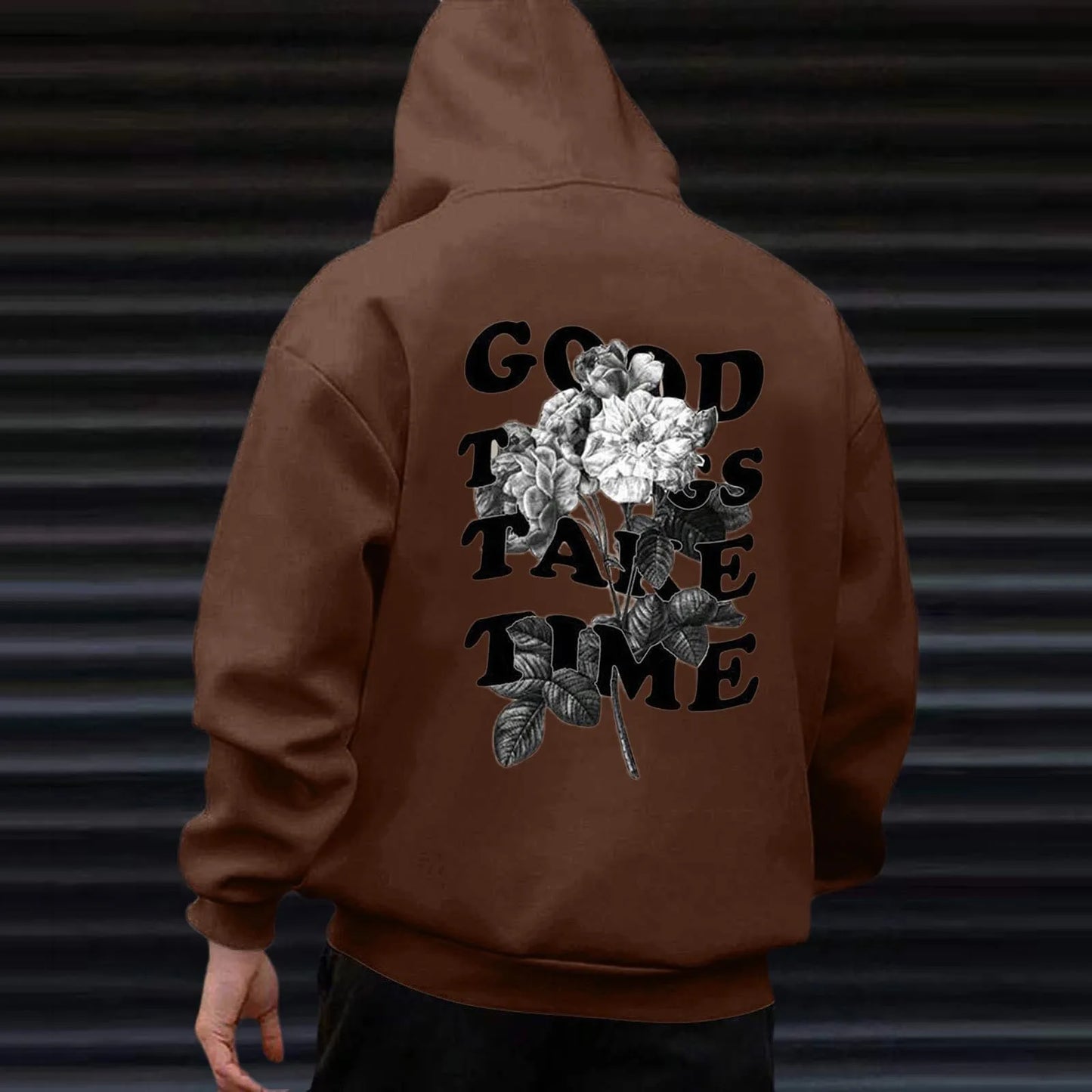 Unisex Fall Harajuku Style Embroidered Streetwear Long Sleeve Baggy Hooded Sweatshirt Fashion Casual Comfy Pullover Hoodies