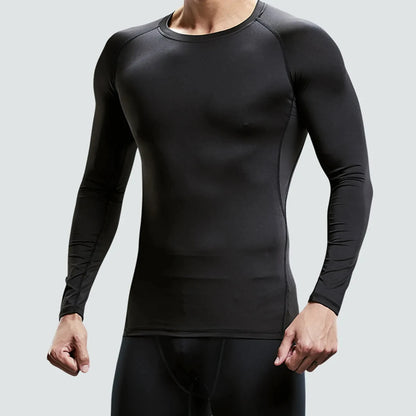 Fitness Clothes Tights Men'S Quick-Drying Long-Sleeved Sports Underwear Suit Football Training Basketball Base Ski Four Seasons