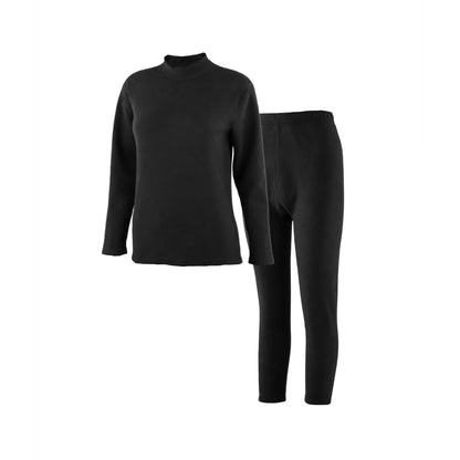 Modishion Winter Thermal Underwear Set Women's Stand Collar Long Sleeve Bottom Thermal Underwear Soft and Skin-friendly